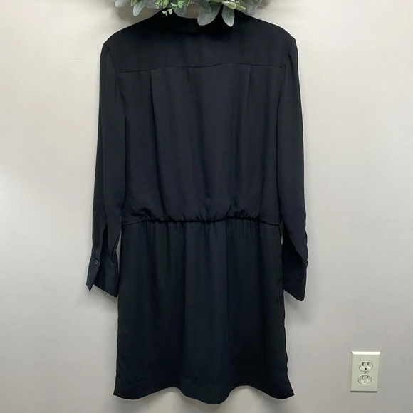 Banana Republic Long Sleeve Black Collared Shirt Dress 4P - Picture 4 of 16